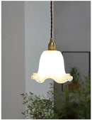 GobekUsa Glass LED Pendant Lamp: Minimalist European Style, Retro Design, Luxury Brass Finish