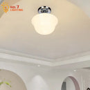 GobekUsa Cream Glass Pendant Lights LED E27 Retro Hanging Lamp for Bedroom, Kitchen, Restaurant