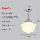 GobekUsa Cream Glass Pendant Lights LED E27 Retro Hanging Lamp for Bedroom, Kitchen, Restaurant
