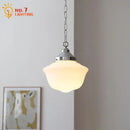 GobekUsa Cream Glass Pendant Lights LED E27 Retro Hanging Lamp for Bedroom, Kitchen, Restaurant