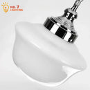 GobekUsa Cream Glass Pendant Lights LED E27 Retro Hanging Lamp for Bedroom, Kitchen, Restaurant