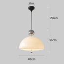GobekUsa Cream Glass Retro Pendant Light for Living Room, Bedroom, and Tea Room