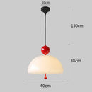 GobekUsa Cream Glass Retro Pendant Light for Living Room, Bedroom, and Tea Room