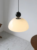 GobekUsa Cream Glass Retro Pendant Light for Living Room, Bedroom, and Tea Room