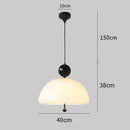 GobekUsa Cream Glass Retro Pendant Light for Living Room, Bedroom, and Tea Room