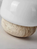 GobekUsa Cream Mushroom Table Lamp: Beauty Atmosphere Warm Soft Retro Stone Fixture.