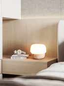 GobekUsa Cream Mushroom Table Lamp: Beauty Atmosphere Warm Soft Retro Stone Fixture.