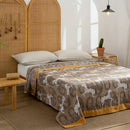 GobekUsa Cotton Throw Blanket - Retro Chinese Style Quilt & Sofa Cover