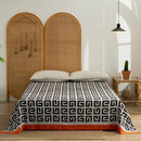 GobekUsa Cotton Throw Blanket - Retro Chinese Style Quilt & Sofa Cover