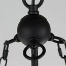 GobekUsa Glass Bucket Pendant Light Retro Dining Room Foyer Black/Rust LED Fixture