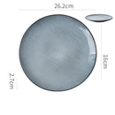 GobekUsa Ceramic Dinner Plate - Japanese Style Charger Platter with Retro Design