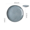 GobekUsa Ceramic Dinner Plate - Japanese Style Charger Platter with Retro Design