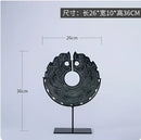 GobekUsa Geometric Totem Resin Statue | Chinese Retro Home Decor Accessory