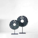 GobekUsa Geometric Totem Resin Statue | Chinese Retro Home Decor Accessory