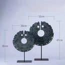 GobekUsa Geometric Totem Resin Statue | Chinese Retro Home Decor Accessory