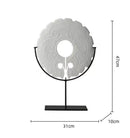 GobekUsa Geometric Totem Resin Statue | Chinese Retro Home Decor Accessory