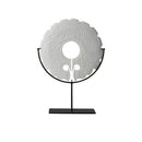 GobekUsa Geometric Totem Resin Statue | Chinese Retro Home Decor Accessory