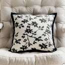 Retro dark green zebra embroidered jacquard luxury pillow cover bedroom by Decorbites