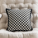 Retro dark green zebra embroidered jacquard luxury pillow cover bedroom by Decorbites