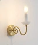 GobekUsa Cream White Led Chandeliers, Retro Copper Pendant Light for Home Decor