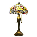 Retro Glass Tiffany-Style Lamp Featuring Dragonfly Glasswork