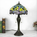 Retro Glass Tiffany-Style Lamp Featuring Dragonfly Glasswork