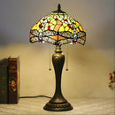 Retro Glass Tiffany-Style Lamp Featuring Dragonfly Glasswork