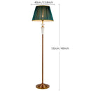 GobekUsa Crystal Floor Lamp: European Retro Table Lamp for Home Décor, Living Room, Bedroom