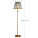 GobekUsa Crystal Floor Lamp: European Retro Table Lamp for Home Décor, Living Room, Bedroom