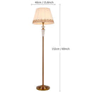 GobekUsa Crystal Floor Lamp: European Retro Table Lamp for Home Décor, Living Room, Bedroom