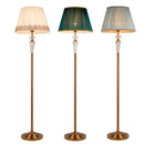 GobekUsa Crystal Floor Lamp - European Retro Living Room & Bedroom Stand Light