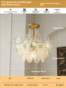 GobekUsa Glass Dining Room Chandelier: Retro French Style for Living & Master Bedroom