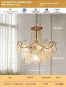 GobekUsa Glass Dining Room Chandelier: Retro French Style for Living & Master Bedroom