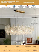 GobekUsa Glass Dining Room Chandelier: Retro French Style for Living & Master Bedroom