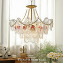 GobekUsa Glass Dining Room Chandelier: Retro French Style for Living & Master Bedroom