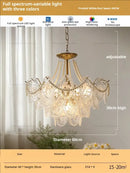 GobekUsa Glass Dining Room Chandelier: Retro French Style for Living & Master Bedroom