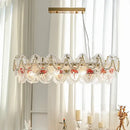 GobekUsa Glass Dining Room Chandelier: Retro French Style for Living & Master Bedroom