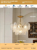 GobekUsa Glass Dining Room Chandelier: Retro French Style for Living & Master Bedroom