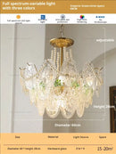 GobekUsa Glass Dining Room Chandelier: Retro French Style for Living & Master Bedroom