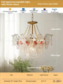 GobekUsa Glass Dining Room Chandelier: Retro French Style for Living & Master Bedroom