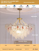 GobekUsa Glass Dining Room Chandelier: Retro French Style for Living & Master Bedroom