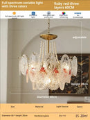 GobekUsa Glass Dining Room Chandelier: Retro French Style for Living & Master Bedroom