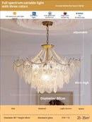 GobekUsa Glass Dining Room Chandelier: Retro French Style for Living & Master Bedroom