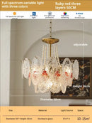 GobekUsa Glass Dining Room Chandelier: Retro French Style for Living & Master Bedroom