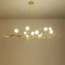 GobekUsa Bird Nest LED Chandelier: Retro Iron Branch Pendant Lighting for Dining Room