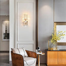 GobekUsa Crystal Wall Sconce: Retro Luxury for Living Room, Balcony, or Aisle Lighting