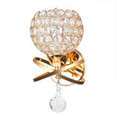 GobekUsa Crystal Wall Sconce: Retro Luxury for Living Room, Balcony, or Aisle Lighting