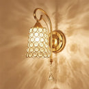 GobekUsa Crystal Wall Sconce: Retro Luxury for Living Room, Balcony, or Aisle Lighting