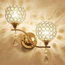 GobekUsa Crystal Wall Sconce: Retro Luxury for Living Room, Balcony, or Aisle Lighting