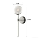 GobekUsa Clear Glass Ball Long Wall Sconce - Retro Style for Living Room, Bedroom, Kitchen
